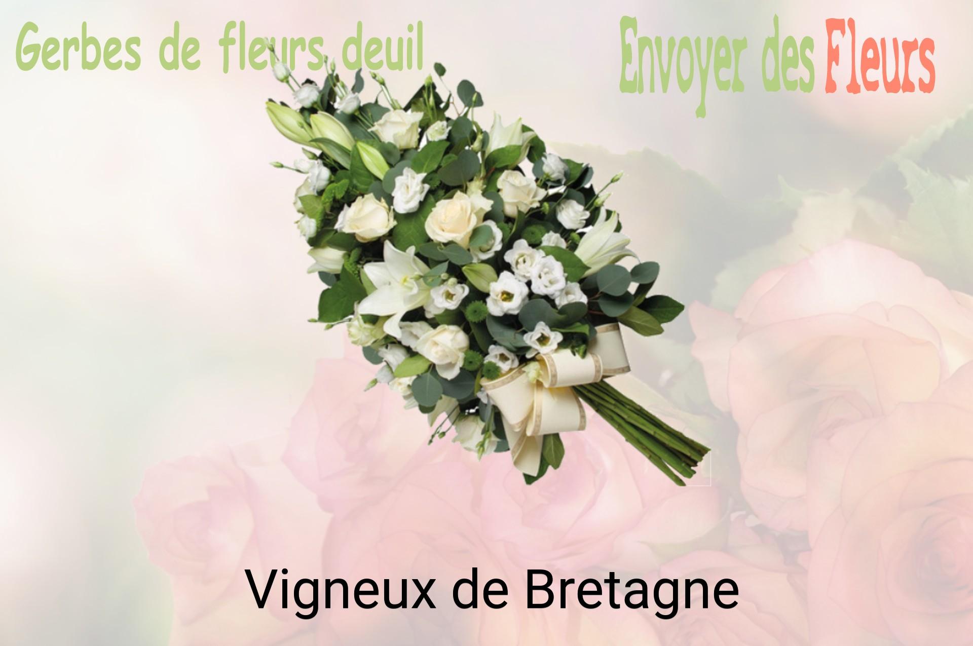 Gerbe de fleurs de deuil livrée à Vigneux-de-Bretagne